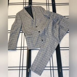 Mens Full Suit (Jacket 46R, Pants 38R), Plaid (NWOT)